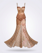 Audacious Lace Printed Maxi Dress