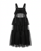 Boundless Mesh Tiered Maxi Dress