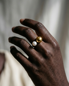 Worthy Gold Pearl Sphere Ring