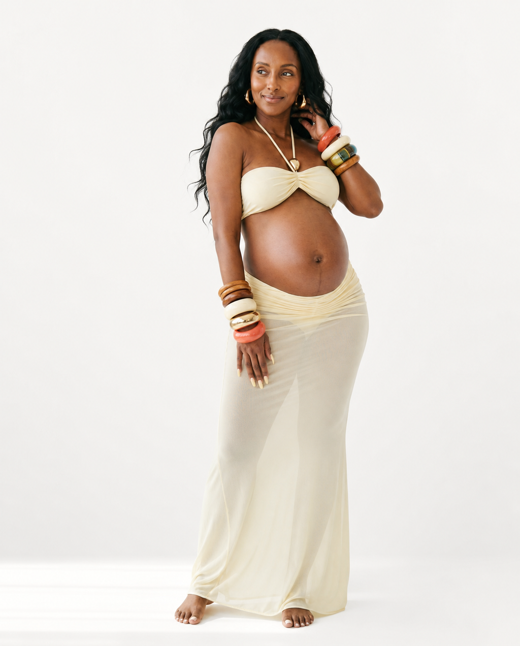 Divine Ruched Cover Up Bikini Set
