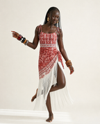 Wanderlust Printed Fringe Bikini Set
