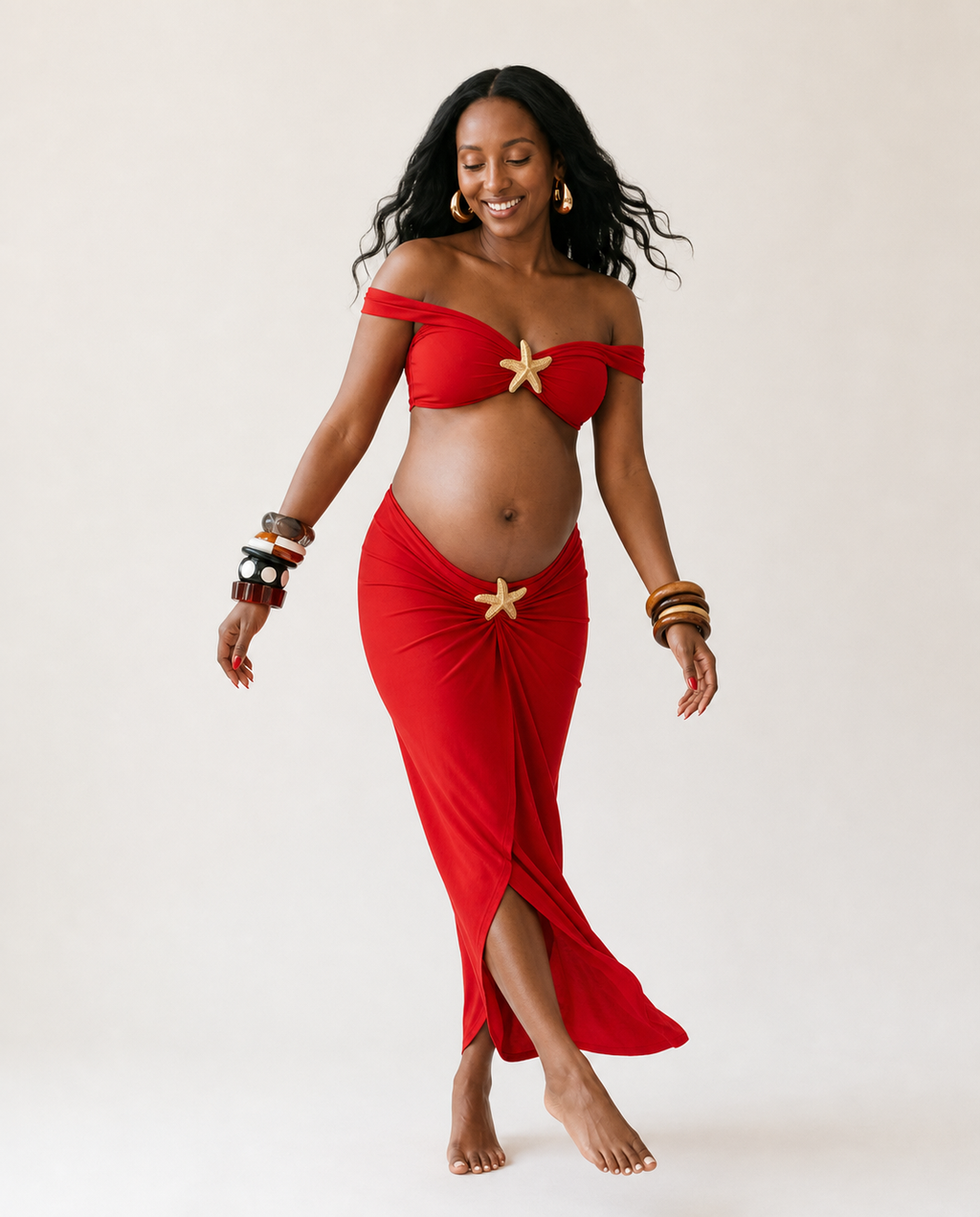 Radiant Gold Starfish Bikini Set