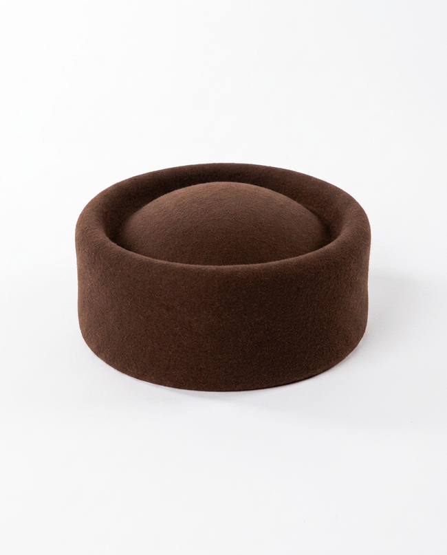 Grounded Wool Felt Pillbox Hat Hover Image