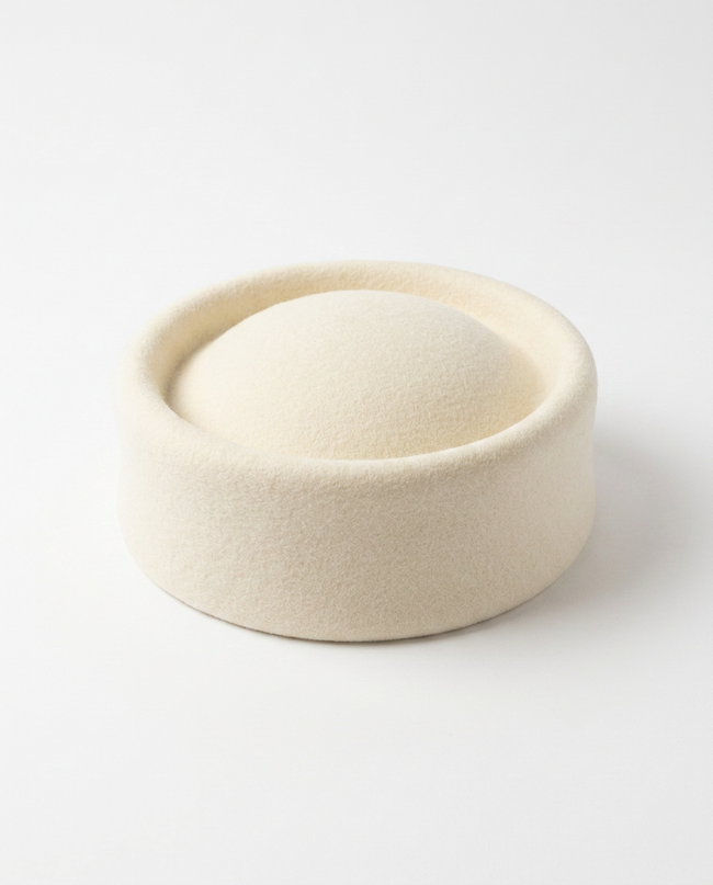 Elegant Wool Felt Pillbox Hat Hover Image