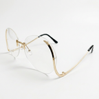 Magnetic Gold Geometric Sunglasses