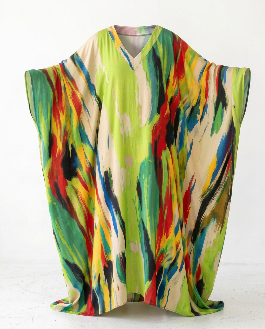 [Pre Order] Amuko Adire Kaftan: Luxurious Multicolored Bubu Gown