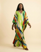 [Pre Order] Amuko Adire Kaftan: Luxurious Multicolored Bubu Gown
