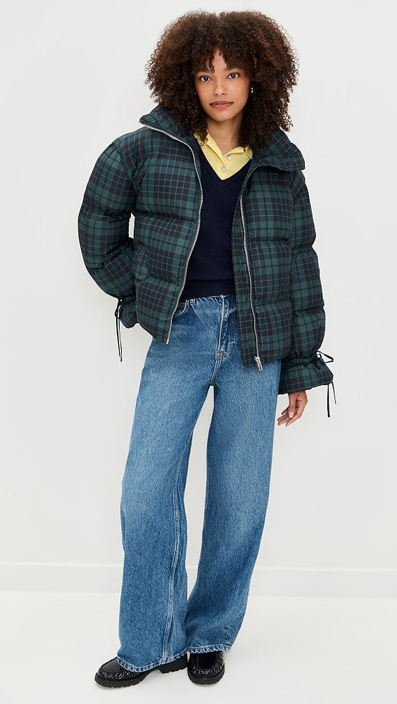 Plaid Puffer Jacket