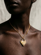 Cherished Gold Zircon Heart Necklace