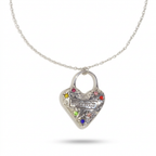 Cherished Gold Zircon Heart Necklace