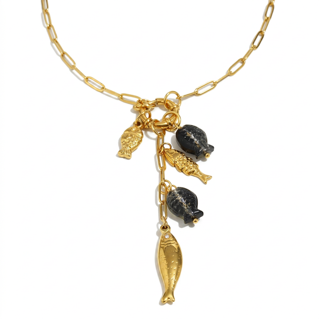 Divine Gold Sun Charm Necklace Hover Image