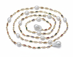 Divine Pearl Layered Lariat Necklace