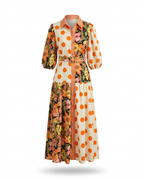 Spirited Printed Loose Maxi Dress