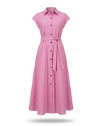 Free Spirit Striped Button Maxi Dress