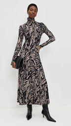 Mabel Dress in Marble Jersey