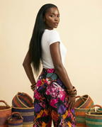 Oga Ankara High-Waisted Pants - Luxurious Flow & Comfort