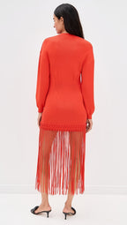 Wallis Knit Fringe Dress