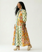 Spirited Printed Loose Maxi Dress
