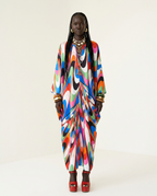 Vibrant Printed Loose Maxi Dress