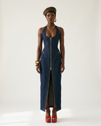 Fierce Backless Halter Maxi Dress