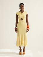 Radiant Knit Lace Midi Dress
