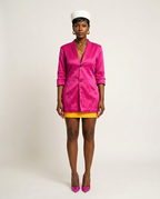 Confident Taffeta Blazer Skirt Set