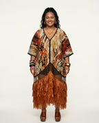 Radiant Pleated Ruffle Maxi Kaftan