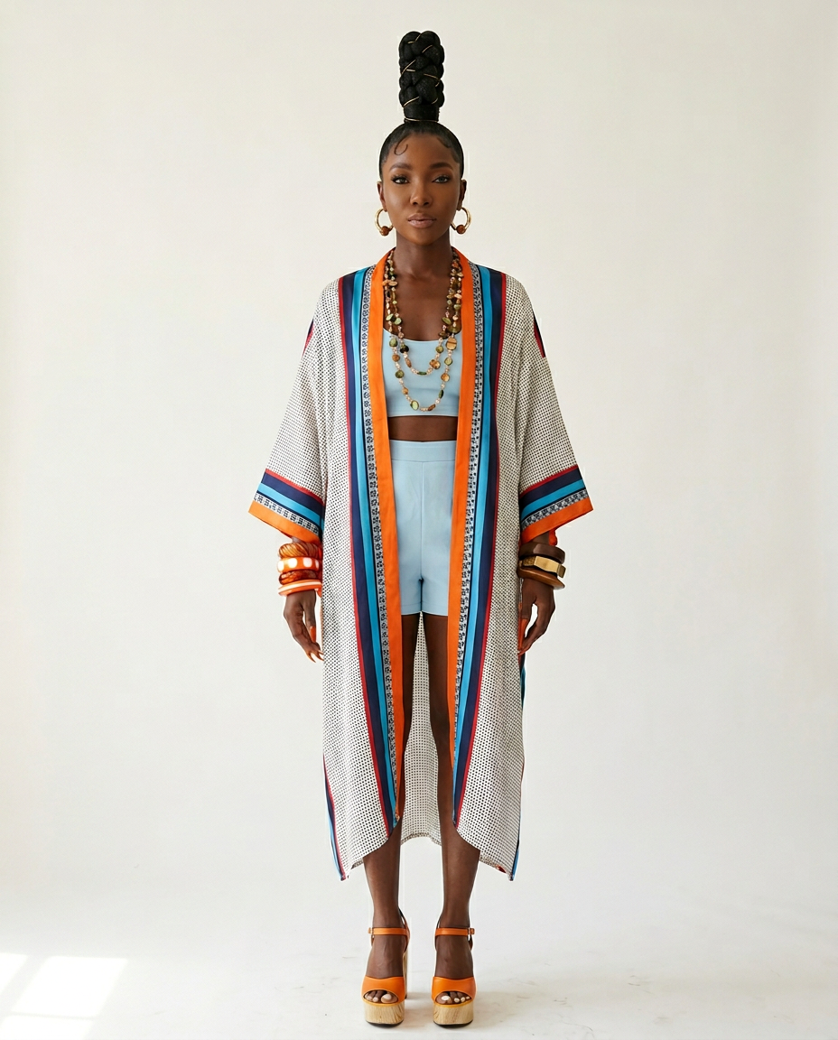 Limitless Printed Kimono Kaftan