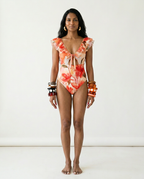 Free Spirit Floral Ruffle Bikini Set