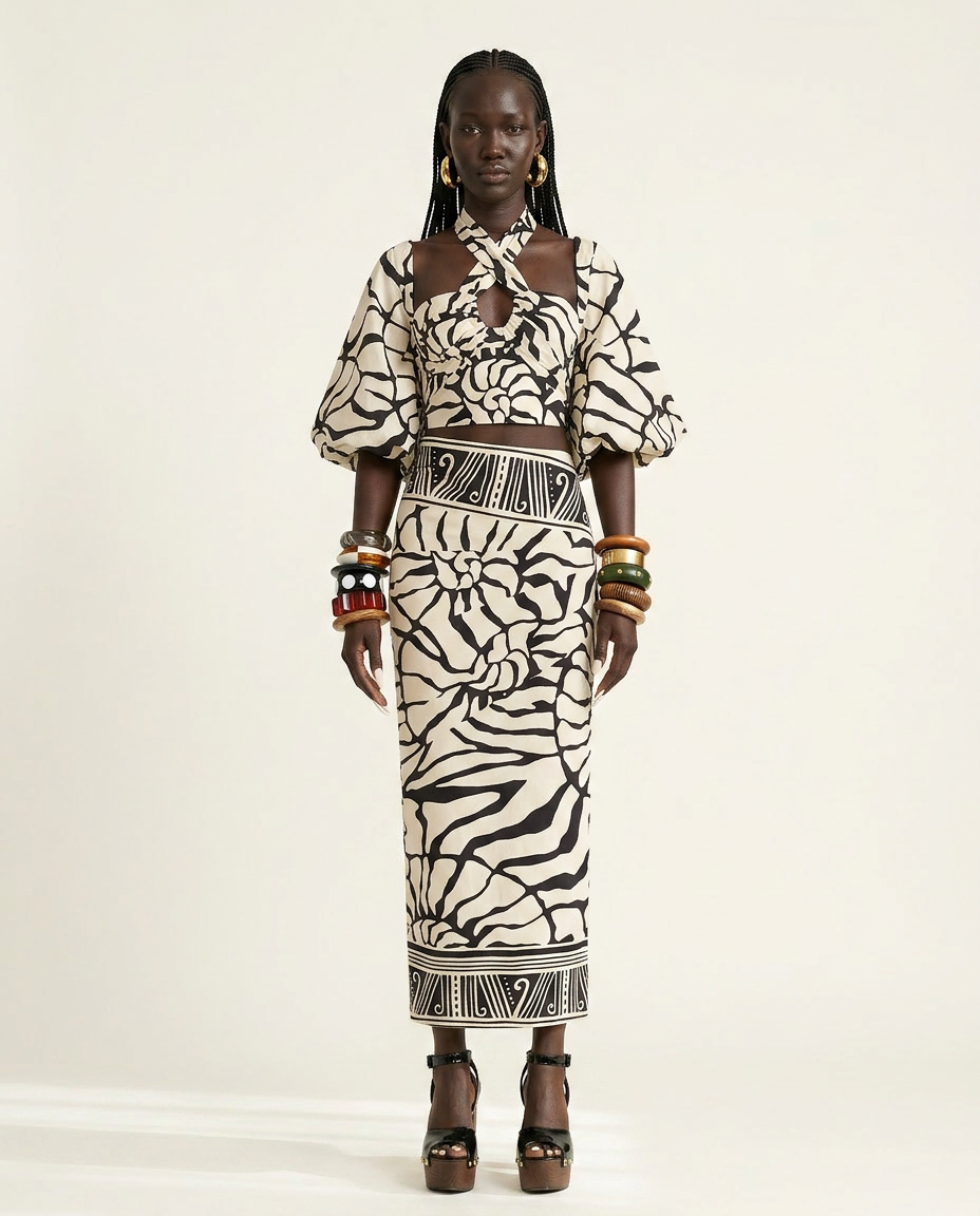 Free Spirit Patterned Long-Sleeve One-Piece