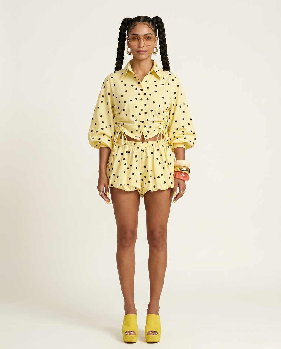 Spirited Polka Dot Short Set