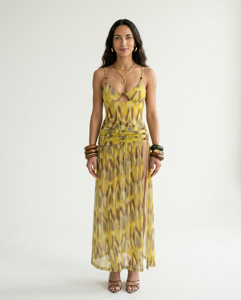 Radiant Abstract Printed Swimsuit Set