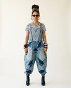 Unique Patchwork Denim Jumpsuit