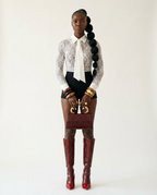 Audacious Lace Tie Bodysuit