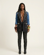 Mighty Studded Denim Blazer