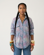 Wanderlust Embroidered Denim Blouse
