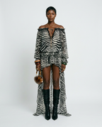 Fierce Zebra Print Maxi Dress