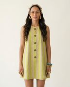 Vibrant Striped Mini Vest Dress