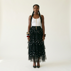 Limitless Polka Dot Mesh Skirt