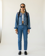 Daring Embroidered Floral Denim Jacket