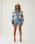 Audacious Floral Embellished Denim Jacket