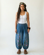 Free Spirit Embroidered Denim Wide-Leg Pants