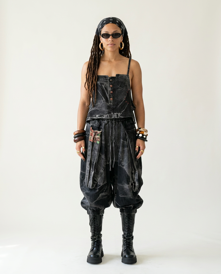 Unstoppable Patchwork Denim Bloomer Set