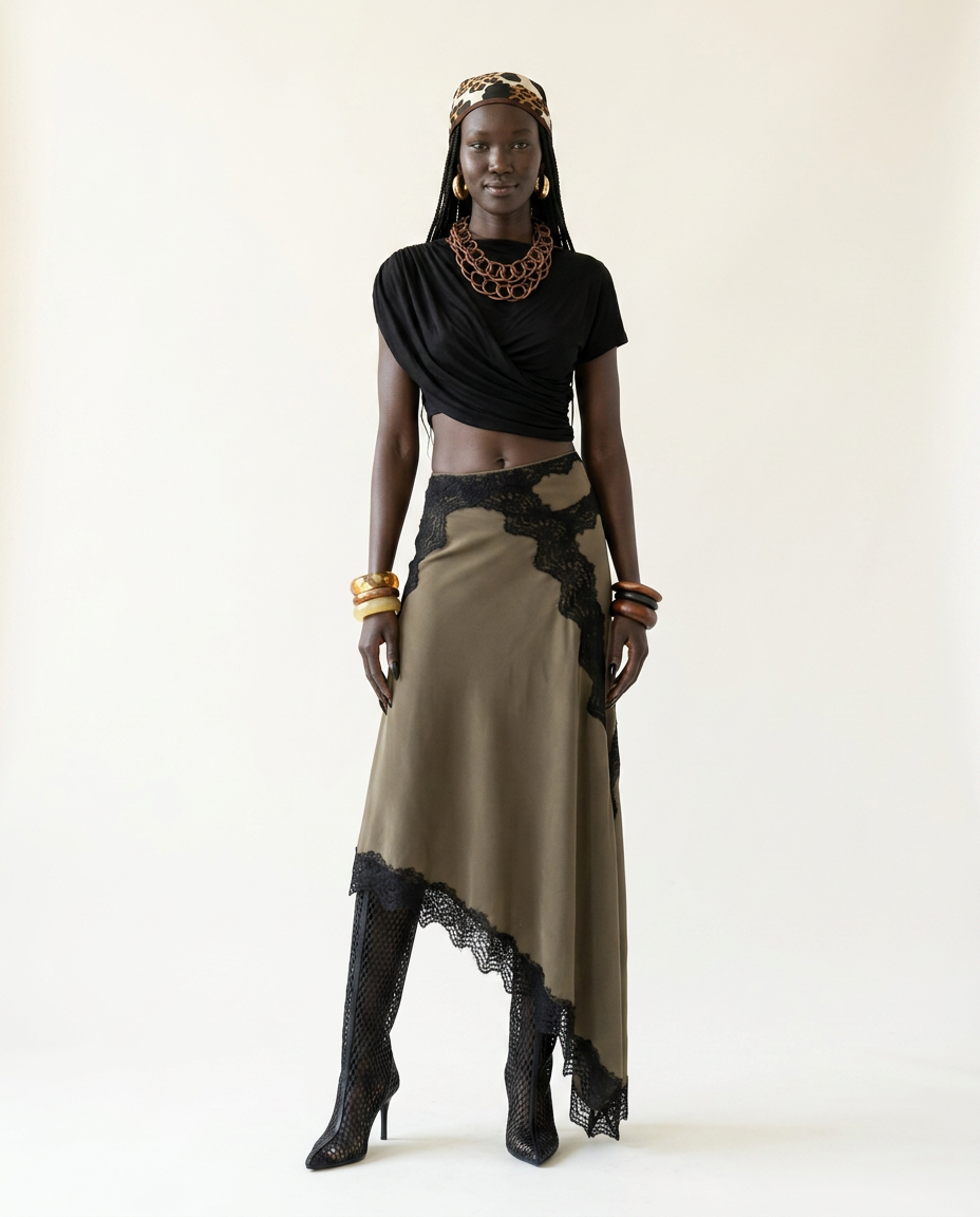 Sovereign Lace Trim Maxi Dress