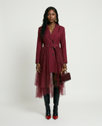 Bold Mesh Midi Blazer