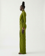 Majestic Draped Long Sleeve Maxi Dress
