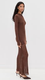 Greta One Shoulder Knit Maxi Dress