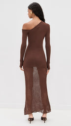 Greta One Shoulder Knit Maxi Dress