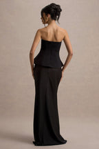 Ohio Black Strapless Corset Maxi Dress