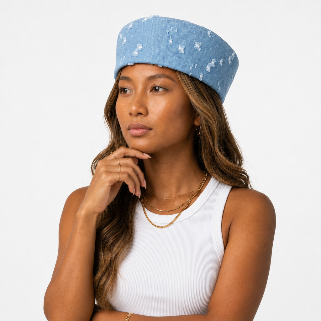 Free Spirit Striped Cotton Beret